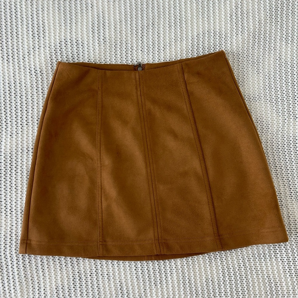 Brown Suede mini skirt